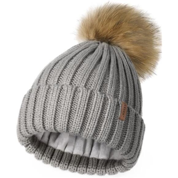 Accessories - Womens Winter Beanie Hat 05-fog Gray